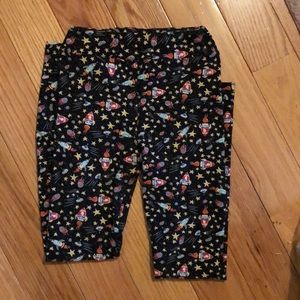 LulaRoe Space Leggings. Kids size L/XL